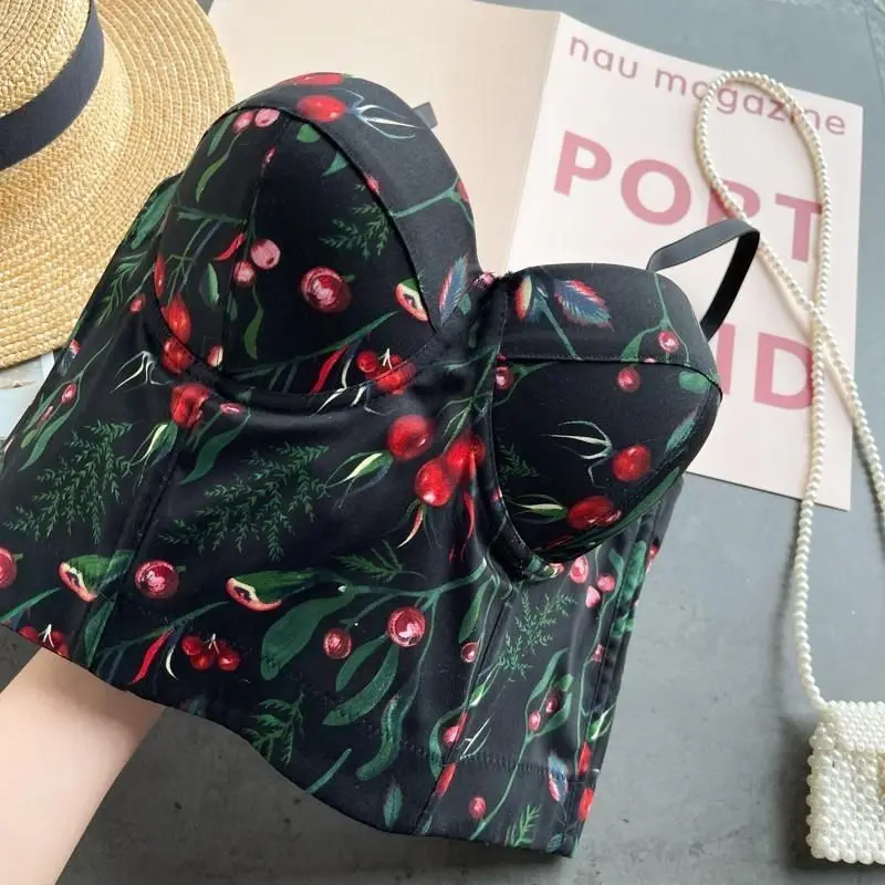 Women New Fashion Wear Camisole Printed Sexy Sleeveless Ropa Para Mujer Short Bustier Corset Crop Tops
Women New Fashion Wear Camisole Printed Sexy Sleeveless Ropa Para Mujer Short Bustier Corset Crop Tops