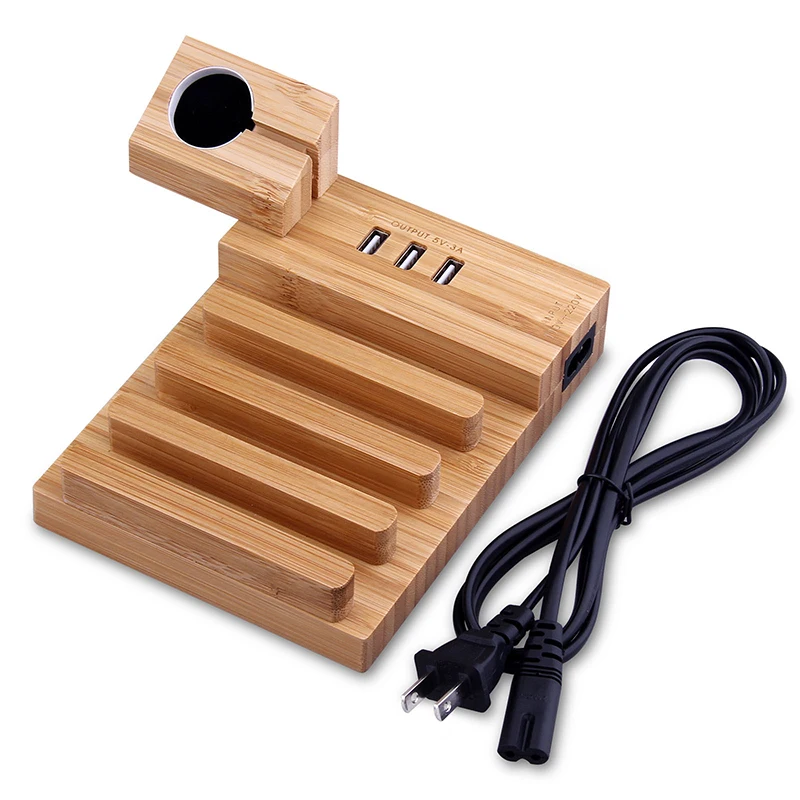 Wooden USB Charge Dock Mobile Phone Holders Stands for apple watch for iPhone for Pad Desktop finishing Phone Stand
Wooden USB Charge Dock Mobile Phone Holders Stands for apple watch for iPhone for Pad Desktop finishing Phone Stand