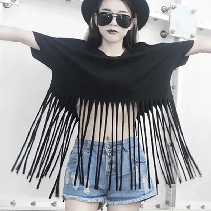 Summer Women O-neck Strapless Short Sleeve All-match Pure Cotton T-Shirt Female Tassel Casual Vintage Pullover Sexy Tops Korean
Summer Women O-neck Strapless Short Sleeve All-match Pure Cotton T-Shirt Female Tassel Casual Vintage Pullover Sexy Tops Korean