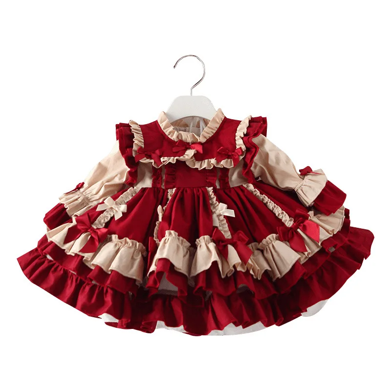 Spanish Girl Lolita Dress Infant Vintage Elegant Princess Red Frock Girls Birthday Wedding Party Dresses Kids Ball Gown Clothes 
Spanish Girl Lolita Dress Infant Vintage Elegant Princess Red Frock Girls Birthday Wedding Party Dresses Kids Ball Gown Clothes