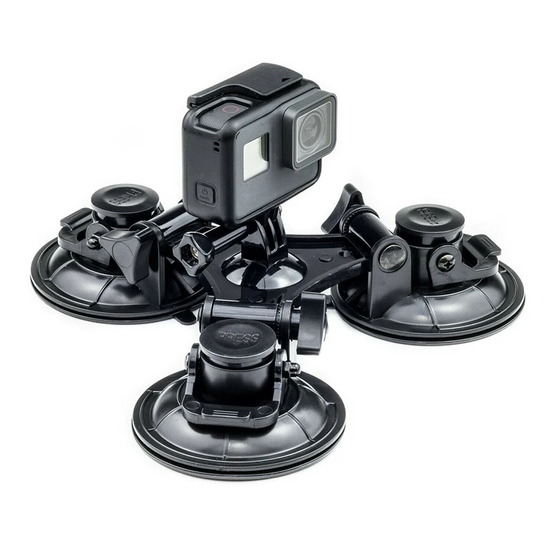 Universal Car Suction Cup Mount Tripod Holder Triple Suction Cup Car Mount Holder for GoPro Hero 8/7/6/5/4/3 Action Camera
Universal Car Suction Cup Mount Tripod Holder Triple Suction Cup Car Mount Holder for GoPro Hero 8/7/6/5/4/3 Action Camera