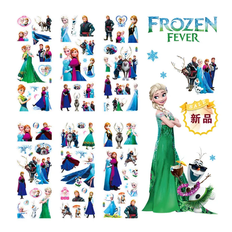 Disney Frozen Эльза и Анна Принцесса 3D наклейки игрушки Patrulla Canina фигурки Холодное