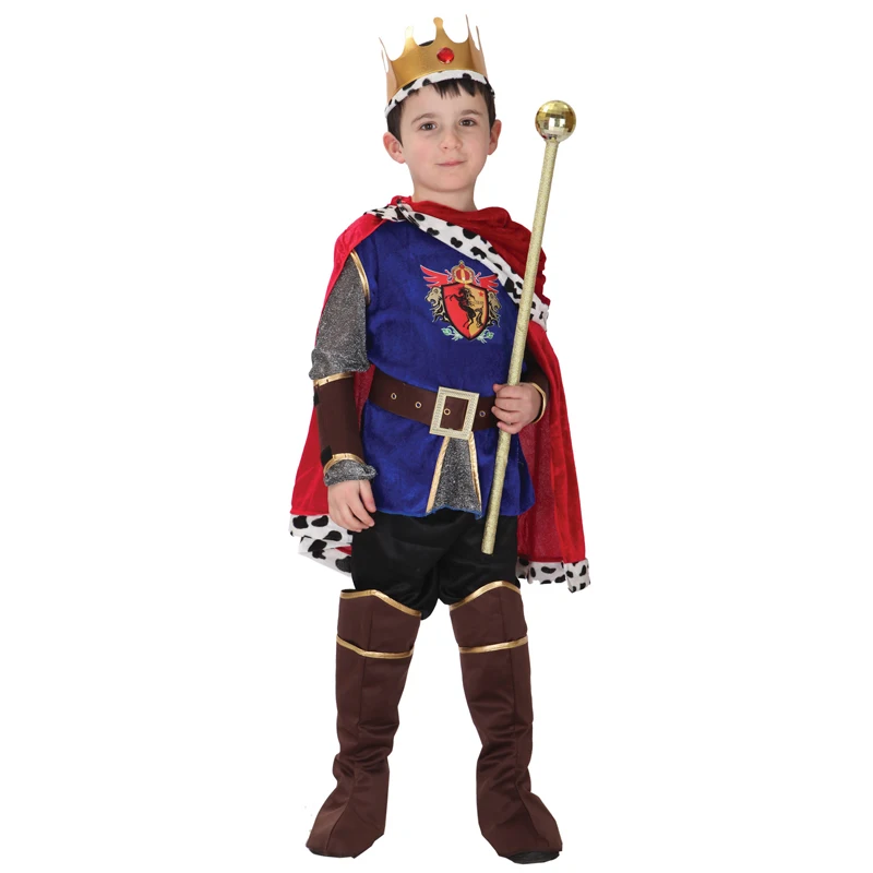 

Мальчик Пурим Средневековый европейский король костюм книга неделя фланелевая накидка принц Косплей Карнавал Хэллоуин Вечеринка маскарад...