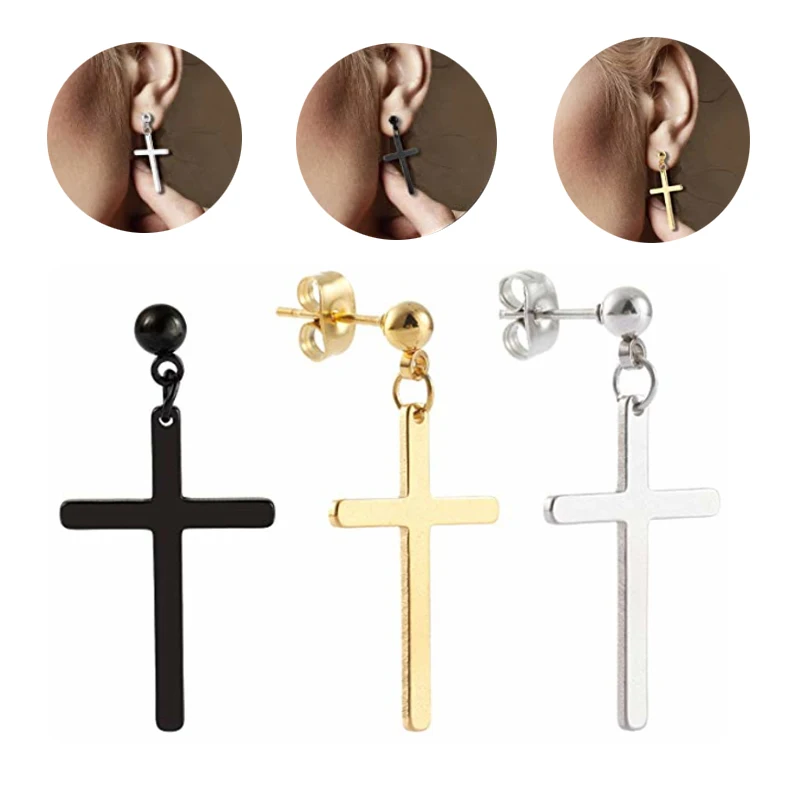 Fashion Women Men Punk Cross Earring Piercing Jewelry Retro Rock Cross Stud Earrings
Fashion Women Men Punk Cross Earring Piercing Jewelry Retro Rock Cross Stud Earrings