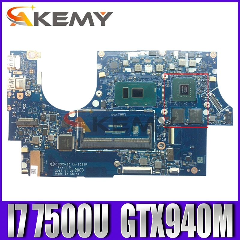 Материнская плата Akemy LA-E581P для ноутбука Lenovo Ideapad 720S-14IKB, процессор I7 7500U DDR4 GTX940M GPU 2G 100%, тестирование работы
Материнская плата Akemy LA-E581P для ноутбука Lenovo Ideapad 720S-14IKB, процессор I7 7500U DDR4 GTX940M GPU 2G 100%, тестирование работы