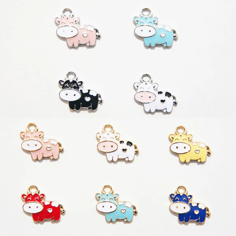 10pcs Animals Cute Cow Pendant Jewelry Making DIY Charms Fashion Bracelet Earrings Crafts Necklace Gift Accessories
10pcs Animals Cute Cow Pendant Jewelry Making DIY Charms Fashion Bracelet Earrings Crafts Necklace Gift Accessories
