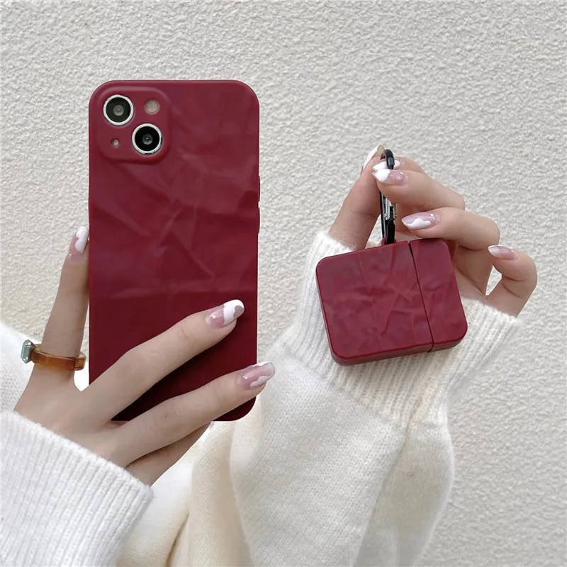 Wrinkled Folds Texture Red Phone Case For iphone 13 12 Pro Max 11 11Pro X XR XS 7 8Plus for Apple airpods Pro 1 2 case cover 
Wrinkled Folds Texture Red Phone Case For iphone 13 12 Pro Max 11 11Pro X XR XS 7 8Plus for Apple airpods Pro 1 2 case cover