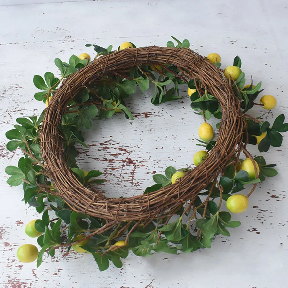 Spring Fruit Wreath Spring Fruit Wreath For Front Door Home Decoration With Green Leaves 
Spring Fruit Wreath Spring Fruit Wreath For Front Door Home Decoration With Green Leaves