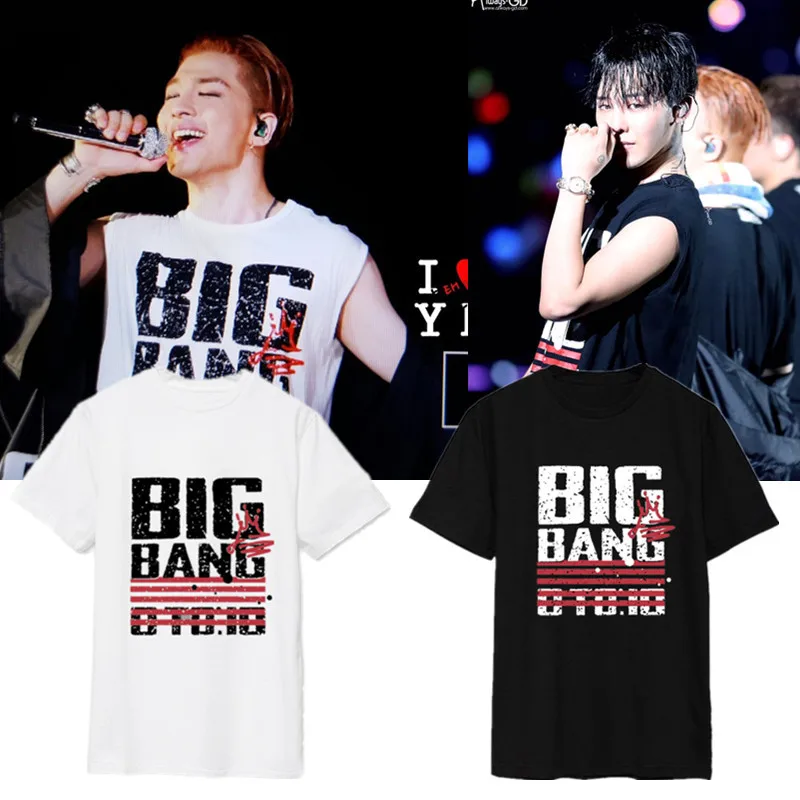 Фото KPOP BIGBANG VIP альбом концерт сделано летняя футболка с коротким рукавом и k pop