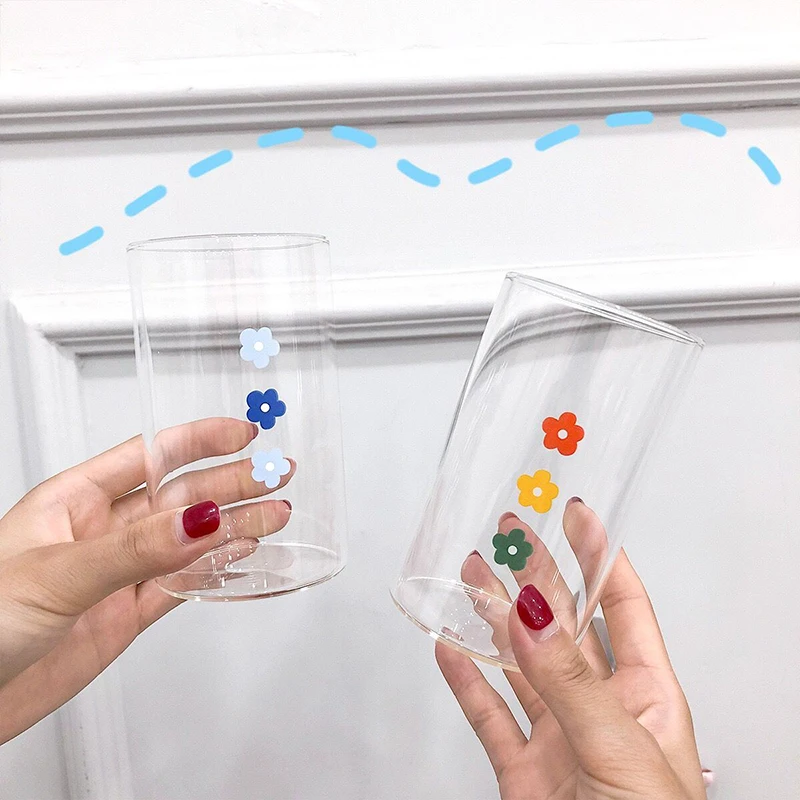 300ml Ins Korea Glass Water Bottle Office Cup Fashion Bottle Glass Cup Coffee Mug Gift Transparent Drinkware Flower Cup
300ml Ins Korea Glass Water Bottle Office Cup Fashion Bottle Glass Cup Coffee Mug Gift Transparent Drinkware Flower Cup