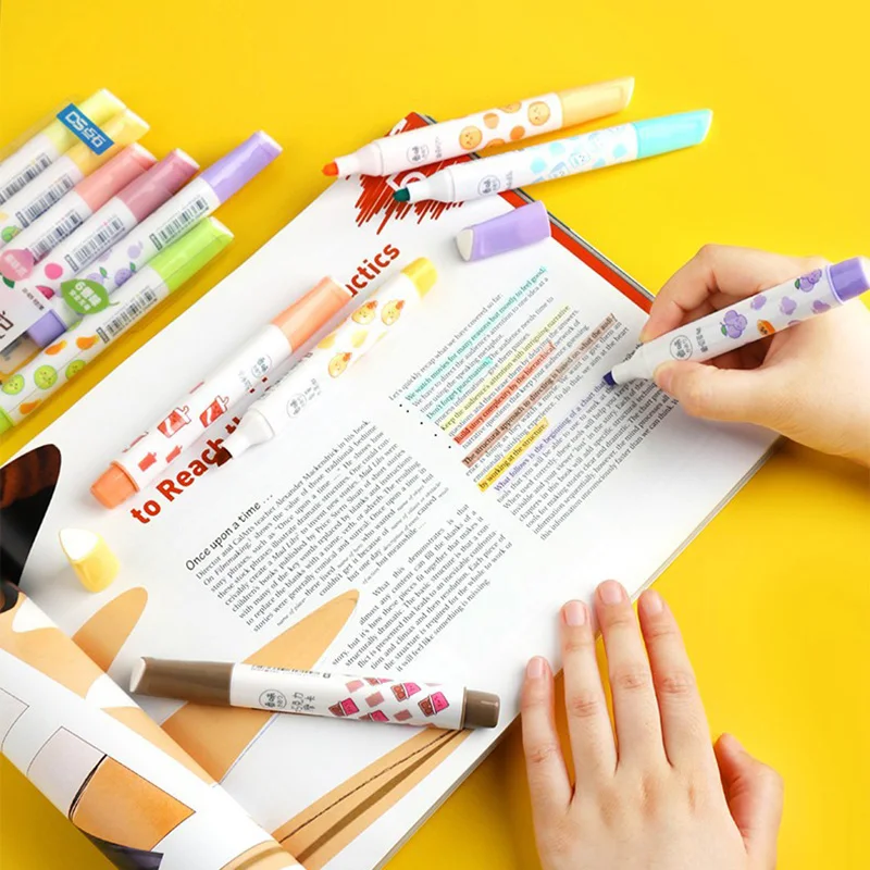 Fragrant 6 Assorted Color Highlighter Pen Set Thick Tip for Student Home Office Highlighters Pen Writing Office Supplies Pens
Fragrant 6 Assorted Color Highlighter Pen Set Thick Tip for Student Home Office Highlighters Pen Writing Office Supplies Pens