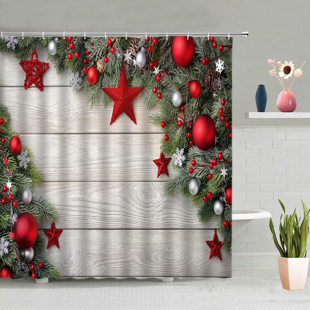 Christmas Shower Curtain Bathroom Screen Living Room Background Wall Bathing Curtains Washable Hanging With Hook Set Home Decor
Christmas Shower Curtain Bathroom Screen Living Room Background Wall Bathing Curtains Washable Hanging With Hook Set Home Decor