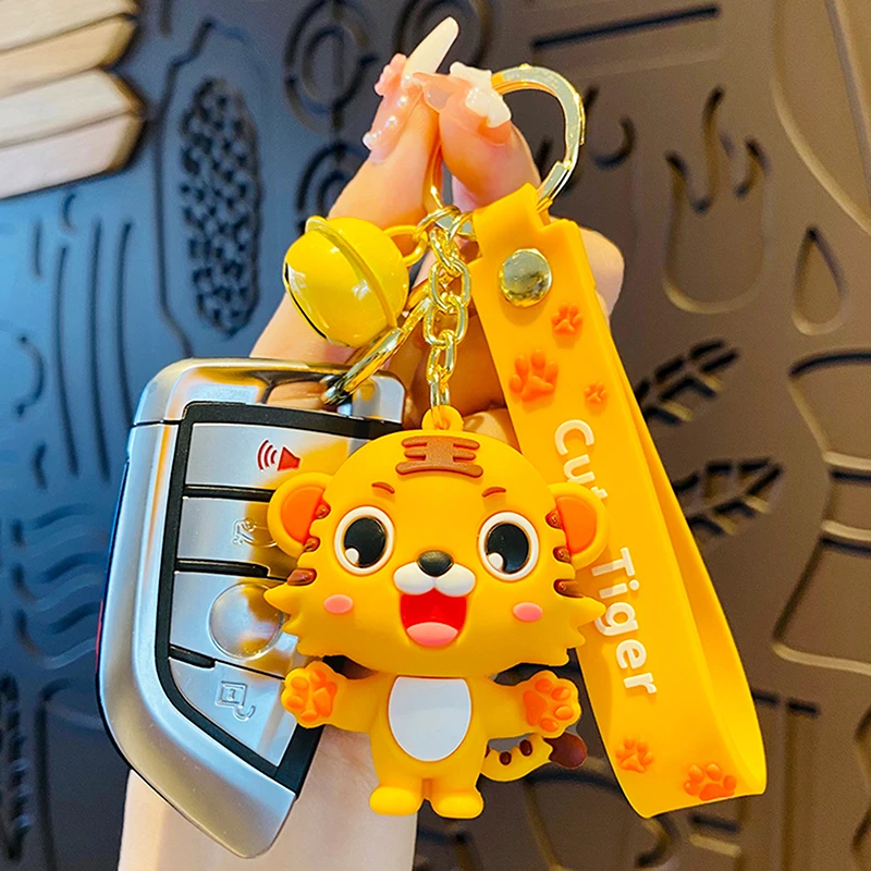 Cartoon Silicone Pink Yellow Cute Small Tiger Key Chain Men's And Women's Jewelry Bag Pendant Children Lovely Keychain With Bell
Cartoon Silicone Pink Yellow Cute Small Tiger Key Chain Men's And Women's Jewelry Bag Pendant Children Lovely Keychain With Bell