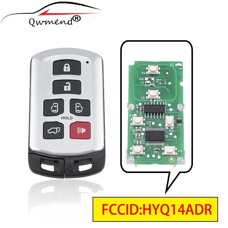 QWMEND HYQ14ADR 89904-08010 Car Remote Key for Toyota Sienna 2011-2020 Smart Car Key 314.3mhz 6 Buttons
QWMEND HYQ14ADR 89904-08010 Car Remote Key for Toyota Sienna 2011-2020 Smart Car Key 314.3mhz 6 Buttons
