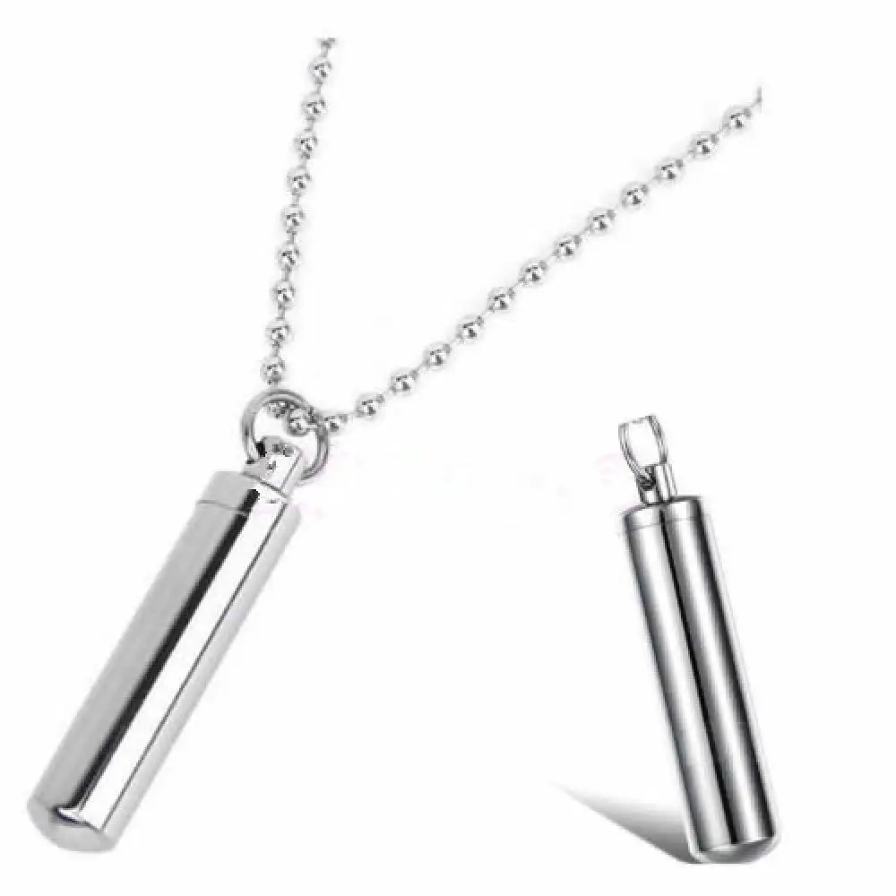 New Fashion Creativity Alloy Pendant Necklace Perfume Bottle Pendant Tube Shape Pill Vial Type Necklace Multifunctional Jewelry
New Fashion Creativity Alloy Pendant Necklace Perfume Bottle Pendant Tube Shape Pill Vial Type Necklace Multifunctional Jewelry