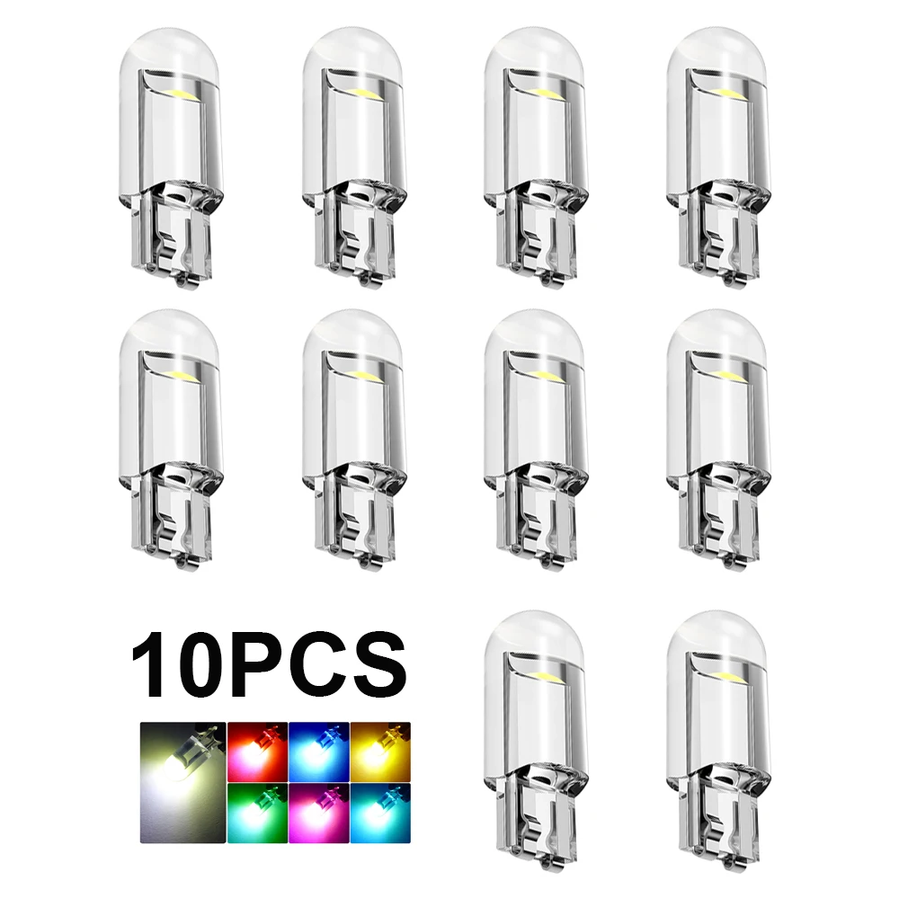 10 Pcs White Yellow Red Blue Green T10 Led Bulbs W5W COB Car Light Acrylic Dome Reading lights Interior Lighting DC12V
10 Pcs White Yellow Red Blue Green T10 Led Bulbs W5W COB Car Light Acrylic Dome Reading lights Interior Lighting DC12V