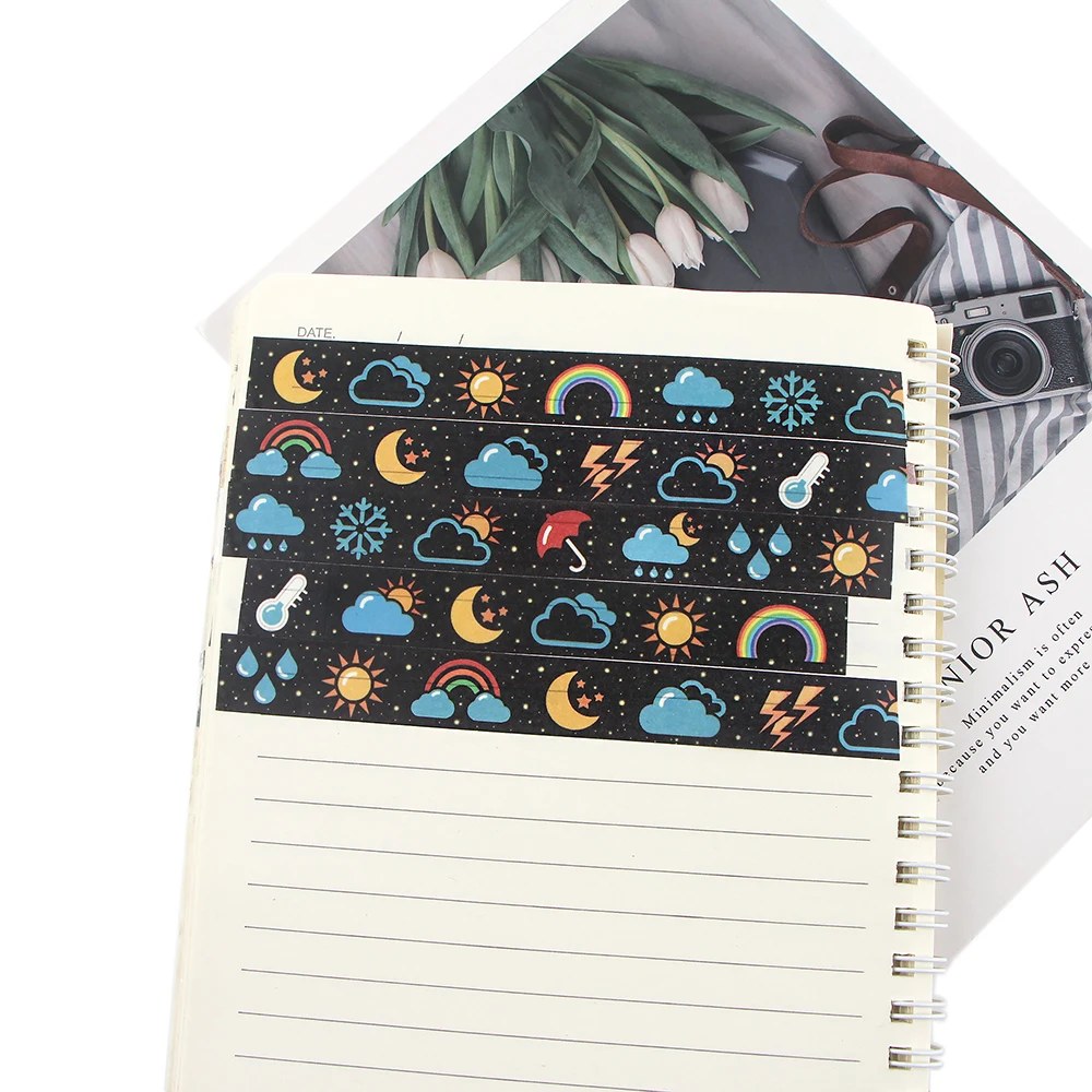 Ransitute R1272 Weather Forecast White Black Decorative Paper Washi Tape DIY Scrapbooking Tapes School Office Supply
Ransitute R1272 Weather Forecast White Black Decorative Paper Washi Tape DIY Scrapbooking Tapes School Office Supply