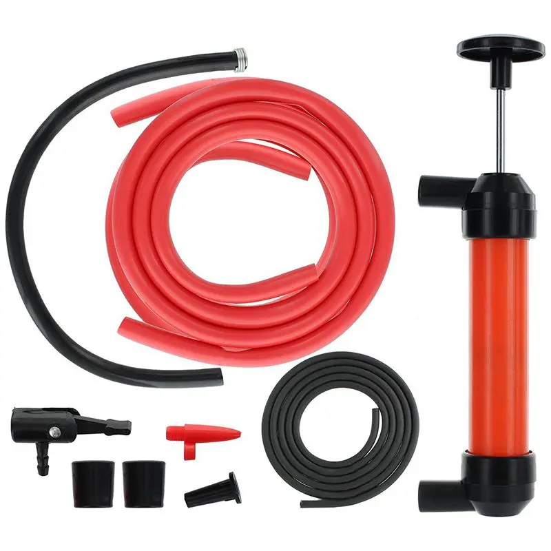 

Multi-Purpose Siphon Transfer Pump Kit, with Dipstick Tube | Fluid Fuel Extractor Suction Tool for Oil, Gasoline, Water, Liquids