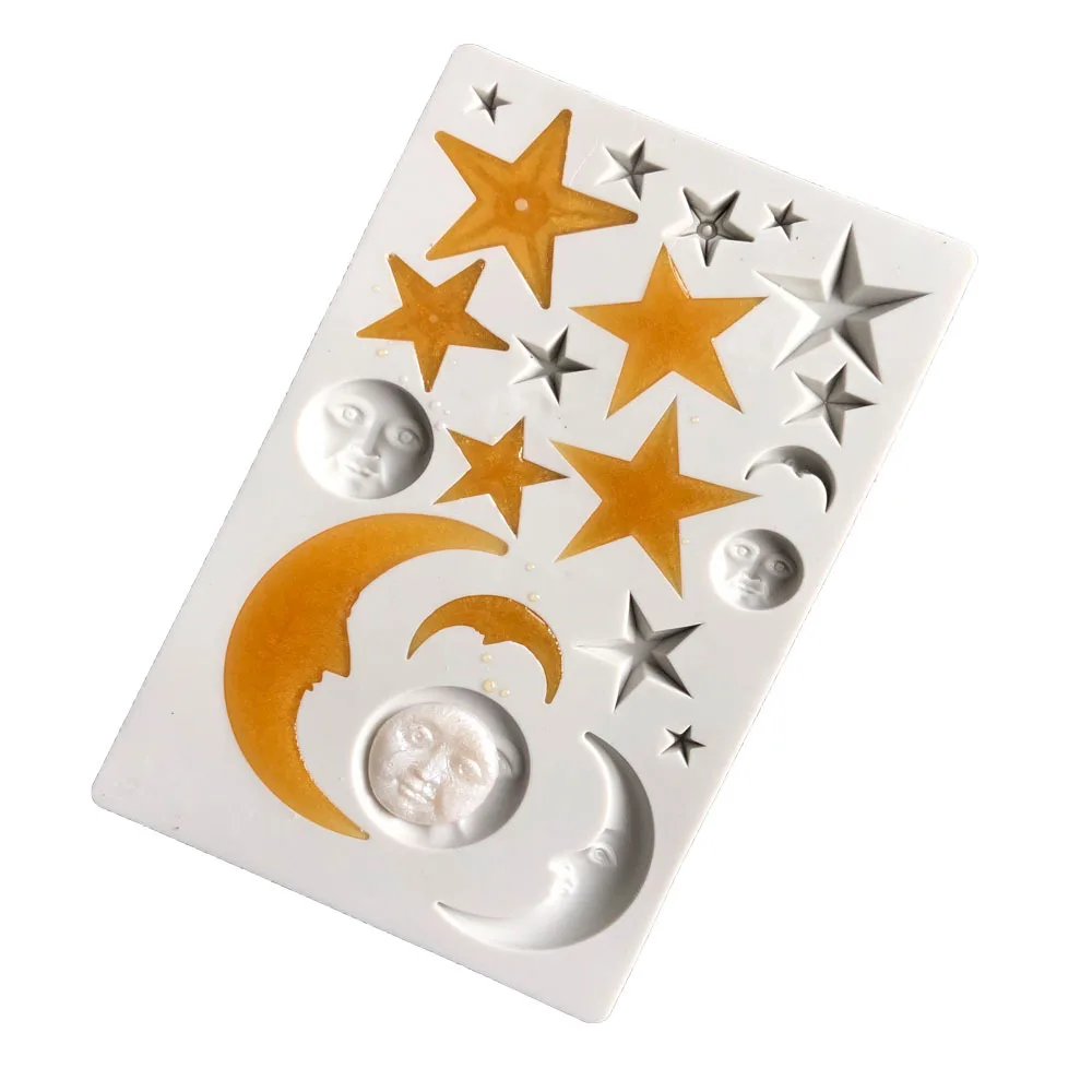 Moon Star Silicone Chocolate Mold Non-Stick Cake Mould Jelly Candy 3D Mold DIY Reusable Baking Tools Kitchen Accessories
Moon Star Silicone Chocolate Mold Non-Stick Cake Mould Jelly Candy 3D Mold DIY Reusable Baking Tools Kitchen Accessories