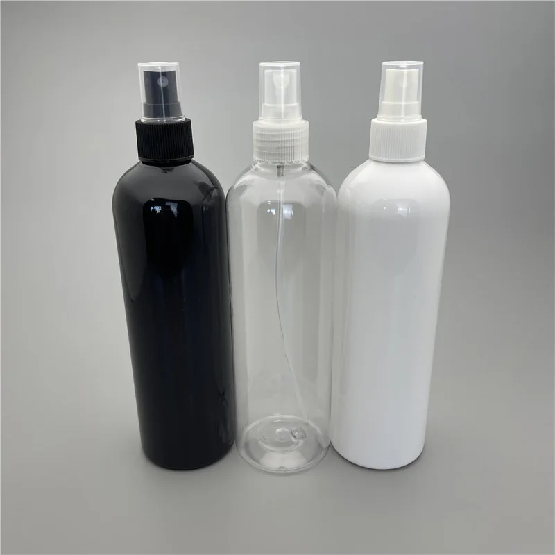 400ML X 15 White Clear Black Round Shoulder Plastic Bottle With Fine Mist Spray Perfume Cosmetic PET Packaging Container | Красота и