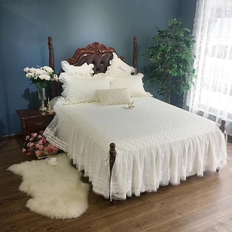 46 3Pcs150X20 0 см/180X200cmCream белого и бежевого цвета с кружевом юбка для кровати для принцессы набор стеганый хлопок Покрывало наволочки Queen King Разме...
46 3Pcs150X20 0 см/180X200cmCream белого и бежевого цвета с кружевом юбка для кровати для принцессы набор стеганый хлопок Покрывало наволочки Queen King Разме...