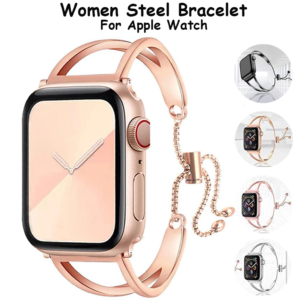 Watch Bracelet for Apple Watch 6 44mm 40mm Women Stainless Steel Strap For IWatch 38mm 42mm SE 5 4 3 2 1 Correa Female Fashion 
Watch Bracelet for Apple Watch 6 44mm 40mm Women Stainless Steel Strap For IWatch 38mm 42mm SE 5 4 3 2 1 Correa Female Fashion