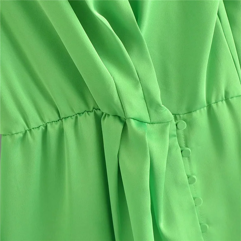 2021 women's green summer wear short shirt dress long-sleeved mini wrap dress fashionable elegant dress buttons
2021 women's green summer wear short shirt dress long-sleeved mini wrap dress fashionable elegant dress buttons