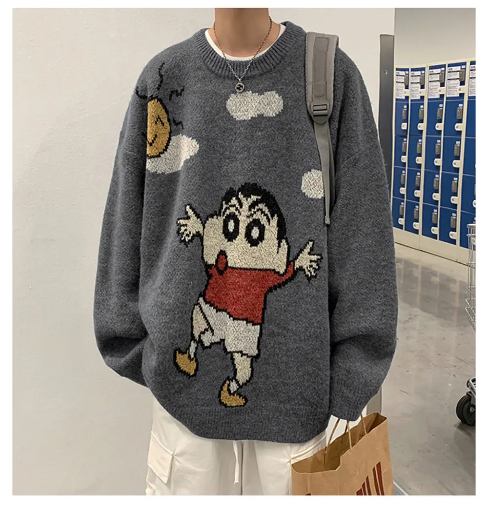 Свитер мужской в стиле Харадзюку, уличная одежда в стиле хип-хоп, мультяшный аниме, Модные Повседневные пуловеры оверсайз с круглым вырезом ...
Свитер мужской в стиле Харадзюку, уличная одежда в стиле хип-хоп, мультяшный аниме, Модные Повседневные пуловеры оверсайз с круглым вырезом ...