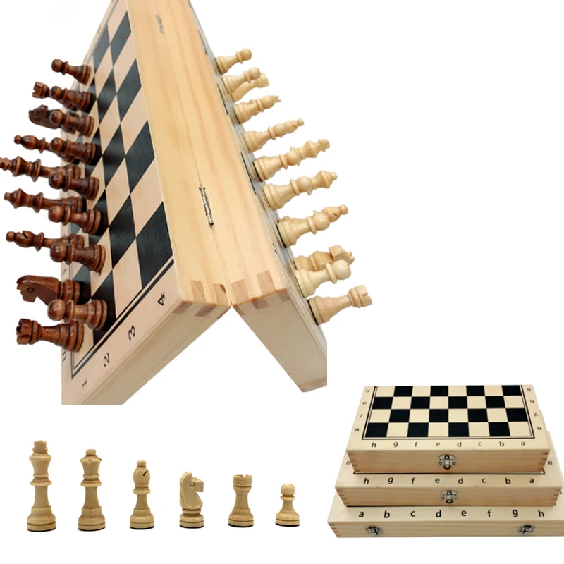 Hot Top Quality Wooden Folding Magnetic Chess Set Solid Wood Chessboard Magnetic Pieces Entertainment Board Games Children Gifts
Hot Top Quality Wooden Folding Magnetic Chess Set Solid Wood Chessboard Magnetic Pieces Entertainment Board Games Children Gifts