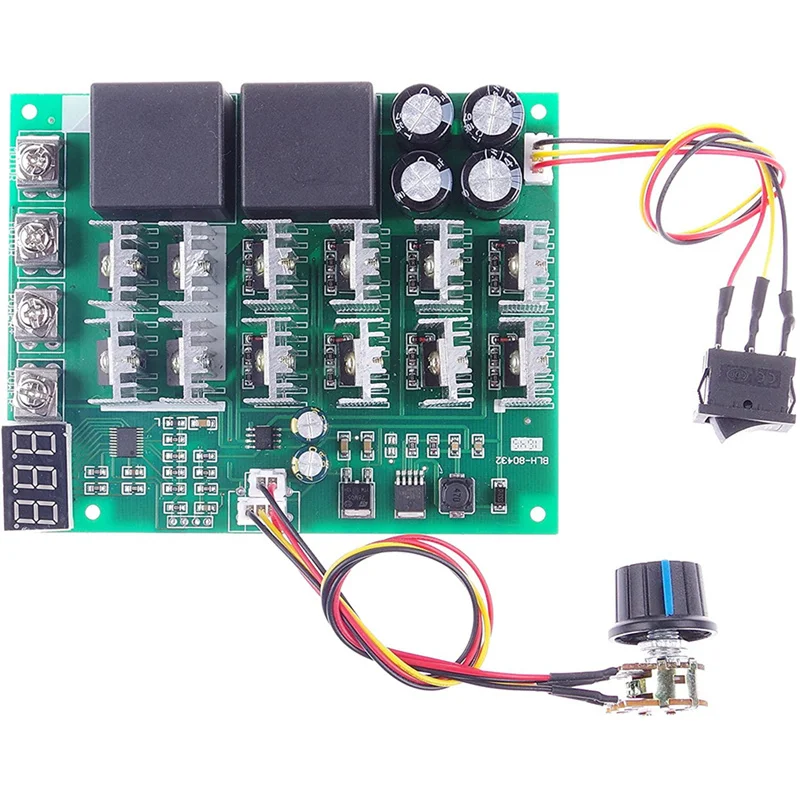 DC 10-55V 12V 24V 36V 48V 55V 100A Motor Speed Controller PWM HHO RC Reverse Control Switch With LED Display 
DC 10-55V 12V 24V 36V 48V 55V 100A Motor Speed Controller PWM HHO RC Reverse Control Switch With LED Display