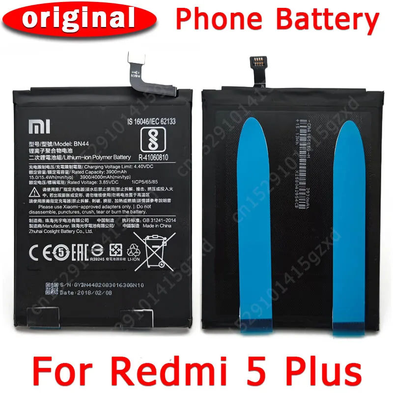 100% Оригинальный аккумулятор для Xiaomi Redmi 5 Plus BN44 сотовый телефон 3900 мАч литий-ионный аккумулятор запасные части
100% Оригинальный аккумулятор для Xiaomi Redmi 5 Plus BN44 сотовый телефон 3900 мАч литий-ионный аккумулятор запасные части