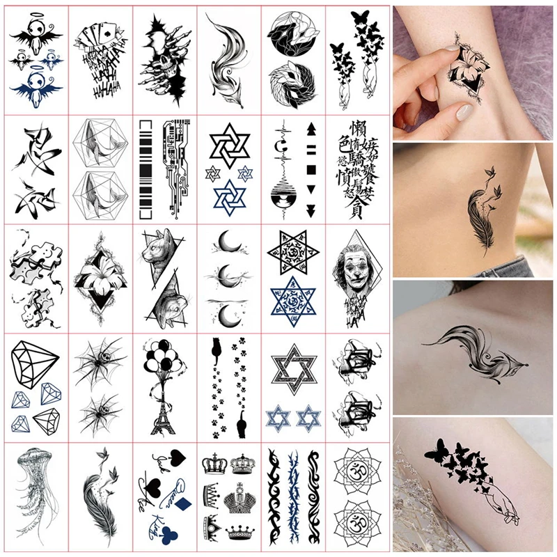 30 Pieces / Set Of Temporary Tattoo Stickers Women's WaterProof Arm Hand Foot Tattoo Sexy Clavicle Art Cartoon Stickers
30 Pieces / Set Of Temporary Tattoo Stickers Women's WaterProof Arm Hand Foot Tattoo Sexy Clavicle Art Cartoon Stickers