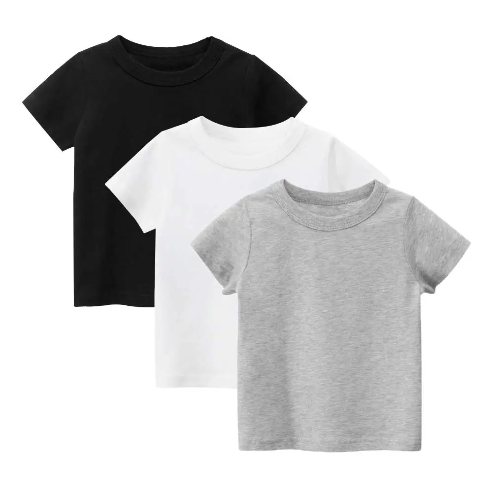 Футболки с коротким рукавом для маленьких девочек и мальчиков, Повседневная Однотонная футболка из 100% хлопка для малышей, топ с круглым вырезом в стиле унисекс, 3 шт.
Футболки с коротким рукавом для маленьких девочек и мальчиков, Повседневная Однотонная футболка из 100% хлопка для малышей, топ с круглым вырезом в стиле унисекс, 3 шт.