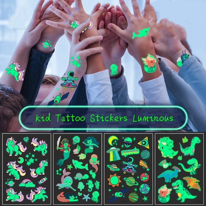 Tattoo Stickers Luminous Child Kid Temporary Fake Tattoos Glow Paste on Face Arm Leg for Children Body Art Halloween Tattoos
Tattoo Stickers Luminous Child Kid Temporary Fake Tattoos Glow Paste on Face Arm Leg for Children Body Art Halloween Tattoos
