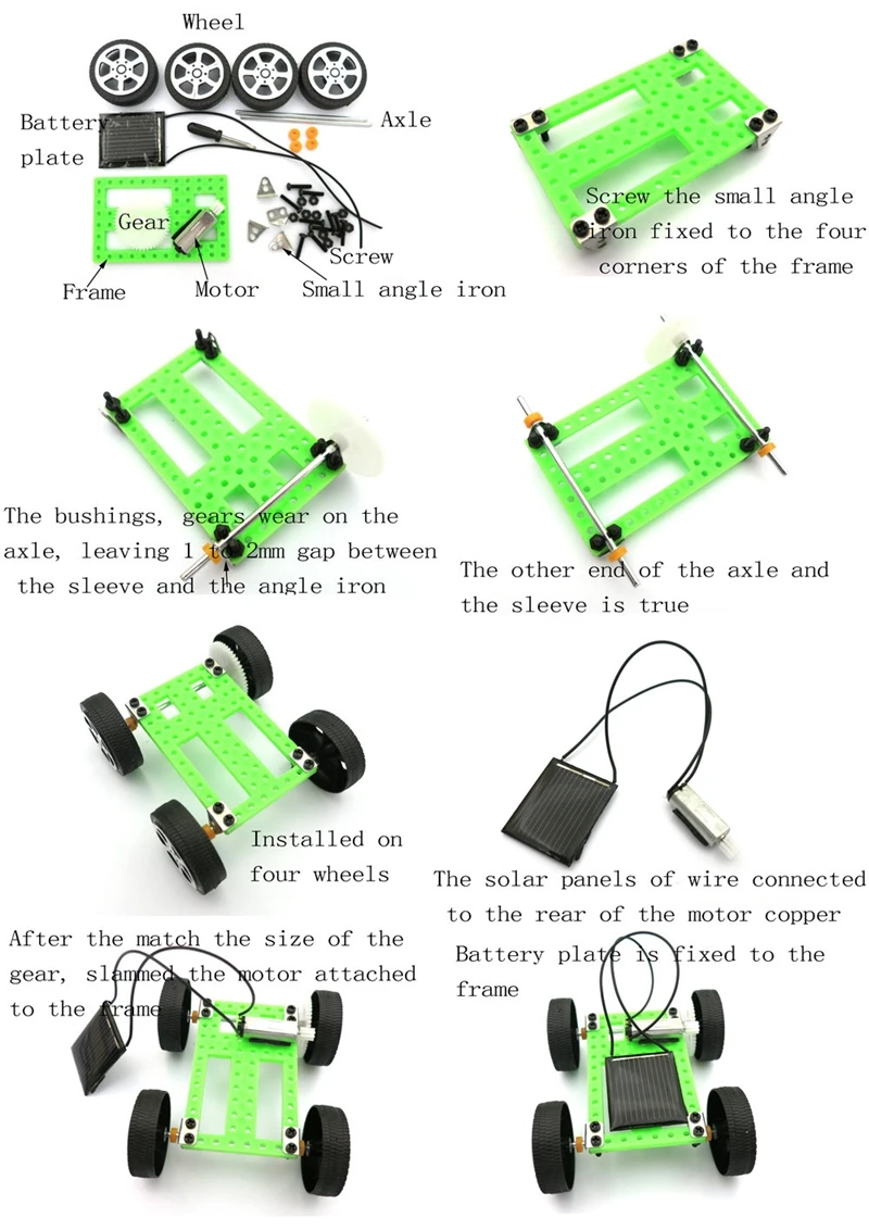 

Игрушечный мини-автомобиль на солнечной батарее, набор «сделай сам» для машинок, Детский развивающий гаджет, хобби, забавные игрушки, научн...