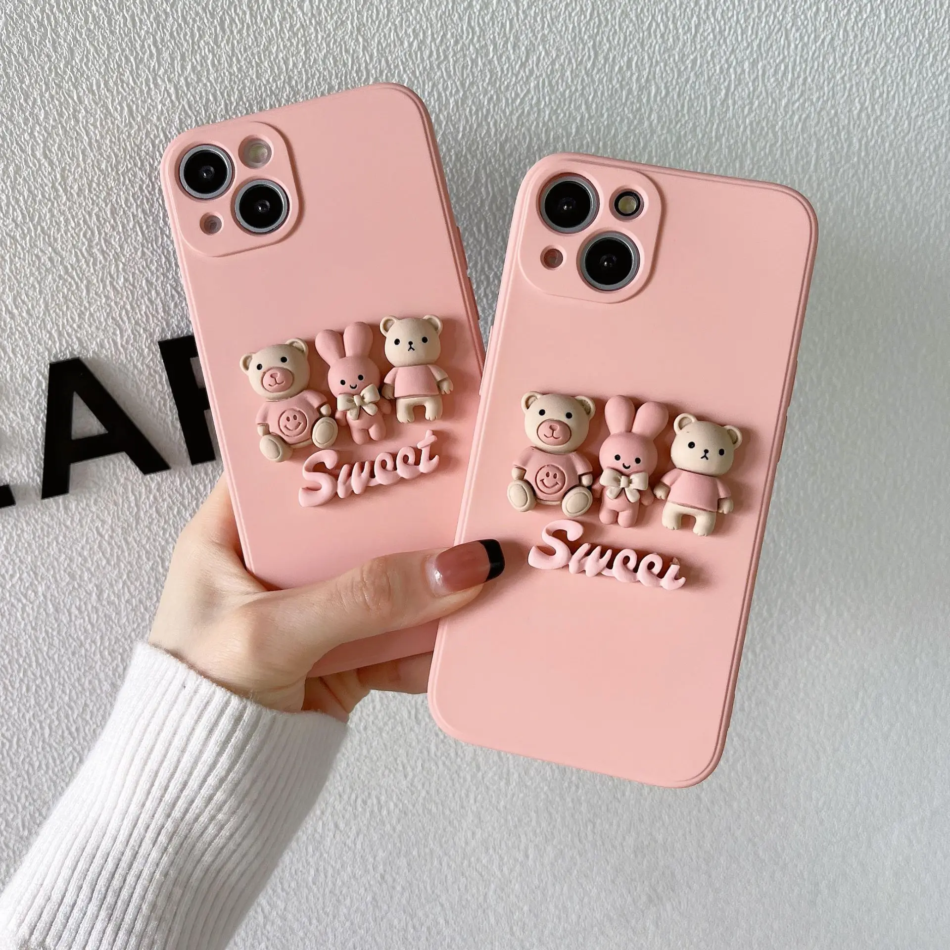 Pink Cute 3D Cartoon Bear Bunny Silicone Phone Case for IPhone 11 12 13 Pro Max 7 8 pLUS X XS XR Camera Protective Cover
Pink Cute 3D Cartoon Bear Bunny Silicone Phone Case for IPhone 11 12 13 Pro Max 7 8 pLUS X XS XR Camera Protective Cover