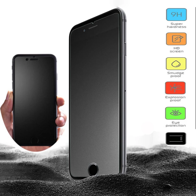 Матовое закаленное стекло с защитой от отпечатков пальцев для Iphone X XR XS 11 Pro MAX 8 7 6 6S