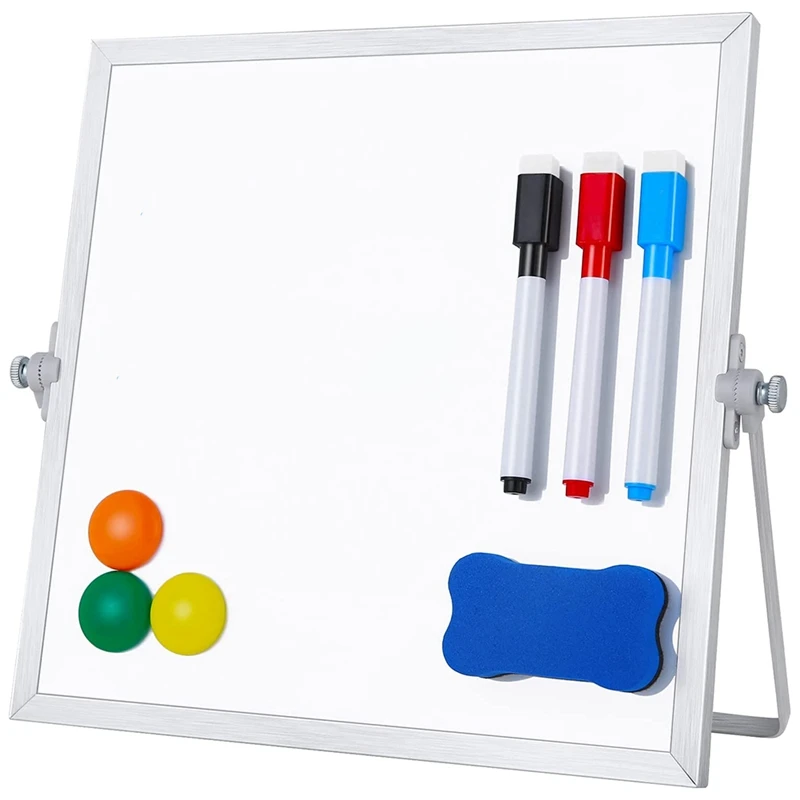 Настольная доска для сухого стирания, 10x10 дюймов, двухсторонняя Магнитная белая доска с подставкой, Настольная портативная фотодоска для оф... 
Настольная доска для сухого стирания, 10x10 дюймов, двухсторонняя Магнитная белая доска с подставкой, Настольная портативная фотодоска для оф...