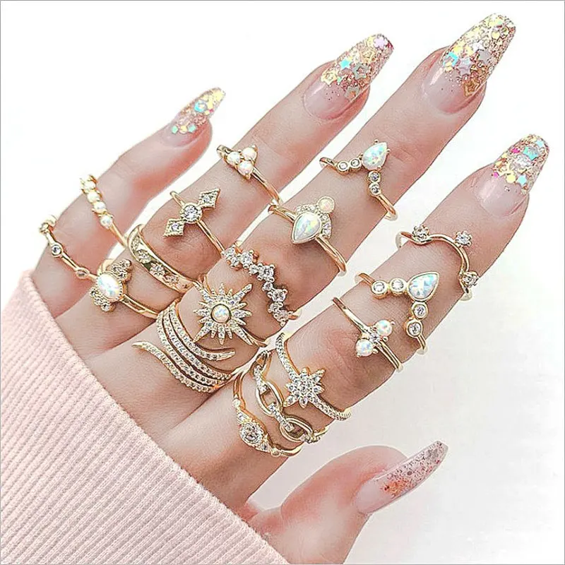 Boho Women's Ring Set 2021 Trend Jewelry Teens Vintage Gifts Accessories Girl Stainless Steel With Stone Anneaux Opal On Phalanx
Boho Women's Ring Set 2021 Trend Jewelry Teens Vintage Gifts Accessories Girl Stainless Steel With Stone Anneaux Opal On Phalanx