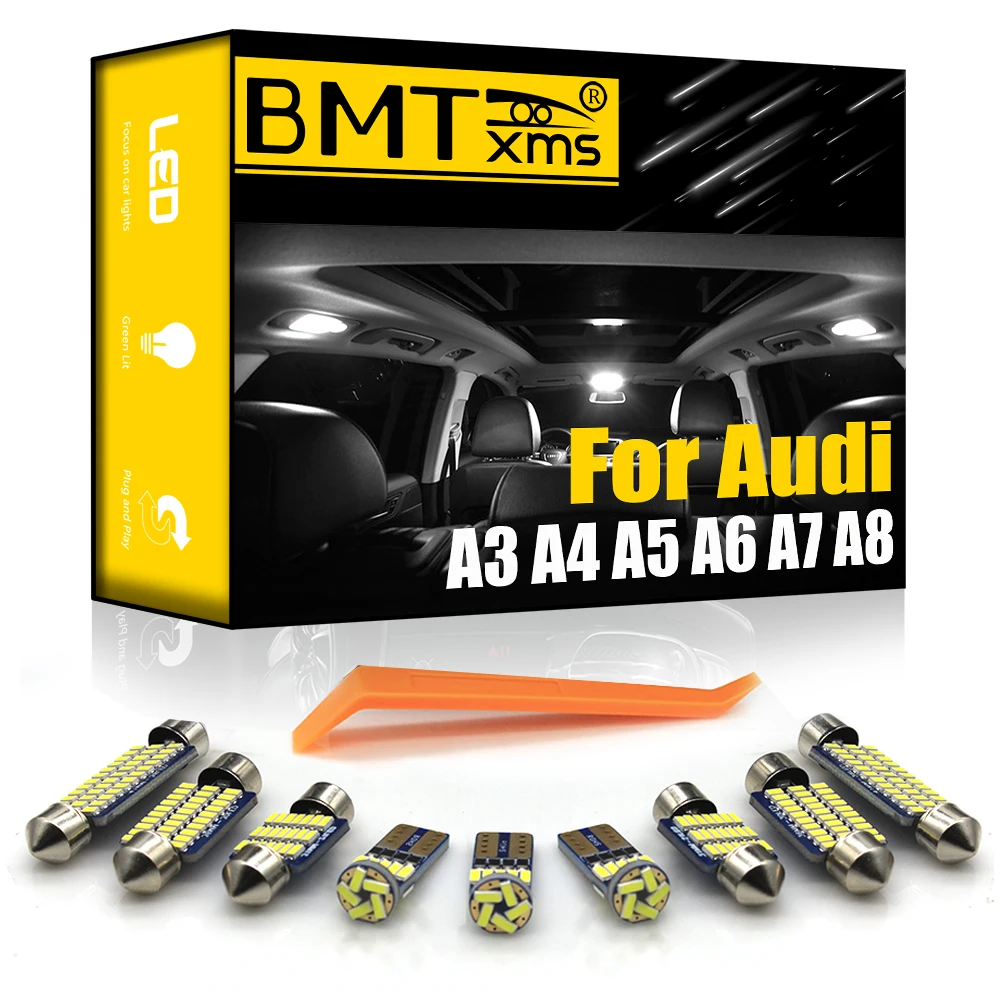 BMTxms для Audi A3 8L 8V 8P A4 B5 B6 B7 B8 A5 A6 C5 C6 C7 A7 A8 D2 D3 Canbus автомобиля светодиодный Интерьер