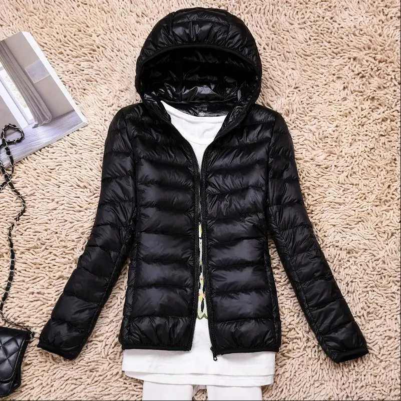 Women's ultra-light down jacket Standing collar with a hood winter down coat Female Warm light soft women's outerwear outerwear
Women's ultra-light down jacket Standing collar with a hood winter down coat Female Warm light soft women's outerwear outerwear