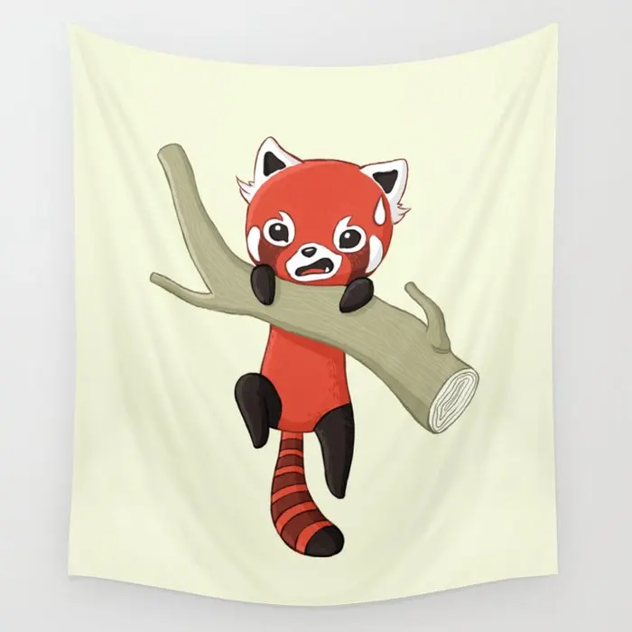 

Red Panda Tapestry Wall Hanging Room Carpet Dorm Psychedelic Tapestries Art Home Decoration Accessories Living Room Decor