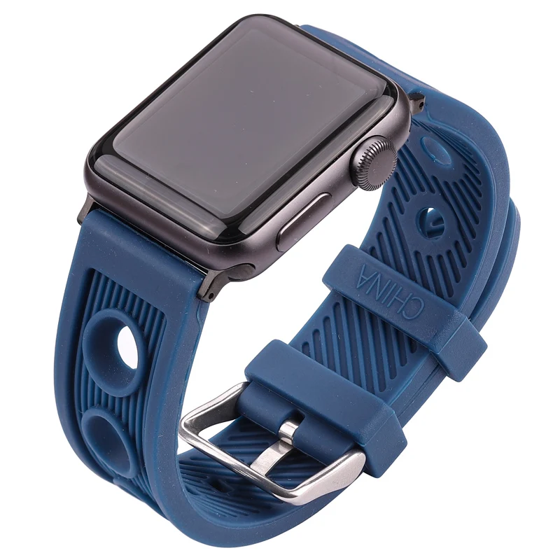 Rubber Strap For Apple Watch Band 42mm 38mm Blue Black Silicone Watchband For Iwatch 44mm 40mm Series 5 4 3 2 1 Watch Accessorie
Rubber Strap For Apple Watch Band 42mm 38mm Blue Black Silicone Watchband For Iwatch 44mm 40mm Series 5 4 3 2 1 Watch Accessorie