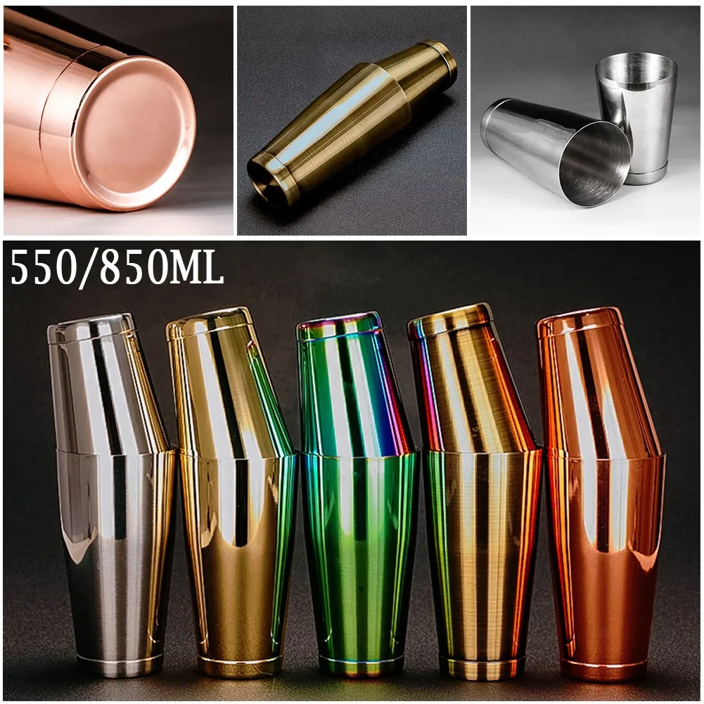 850ML Boston Cocktail Shaker Stainless Steel Can Bartender Cocktail Mixing Snow Kettle Shaker Bar Accessories
850ML Boston Cocktail Shaker Stainless Steel Can Bartender Cocktail Mixing Snow Kettle Shaker Bar Accessories
