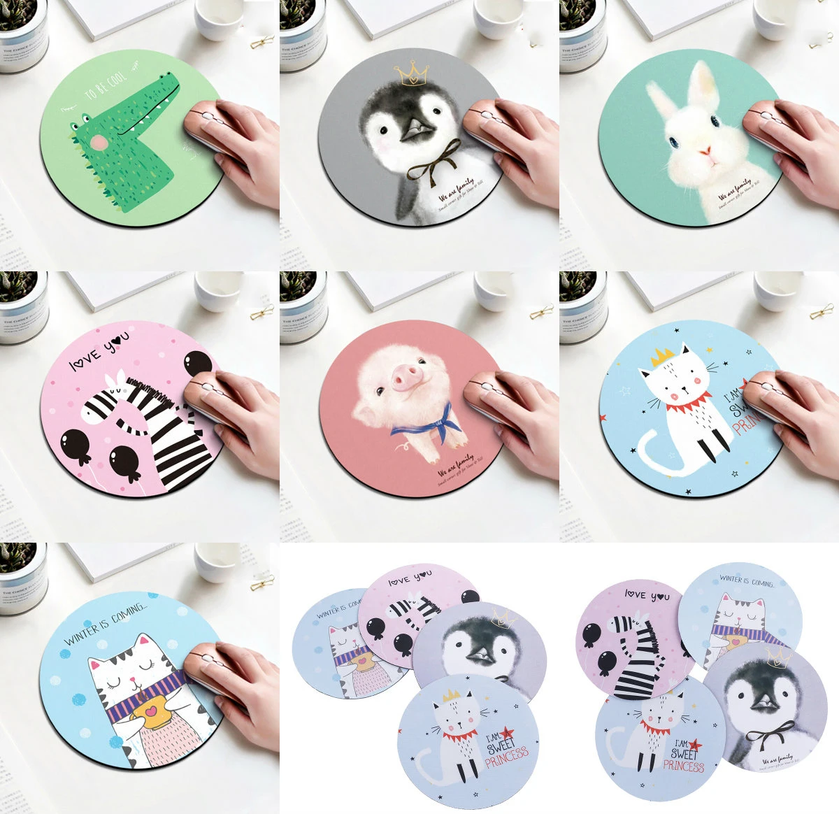 Cartoon Animal Pattern Mouse Pad Round Mousepad Office Mice Pad Rubber Home Computer
Cartoon Animal Pattern Mouse Pad Round Mousepad Office Mice Pad Rubber Home Computer