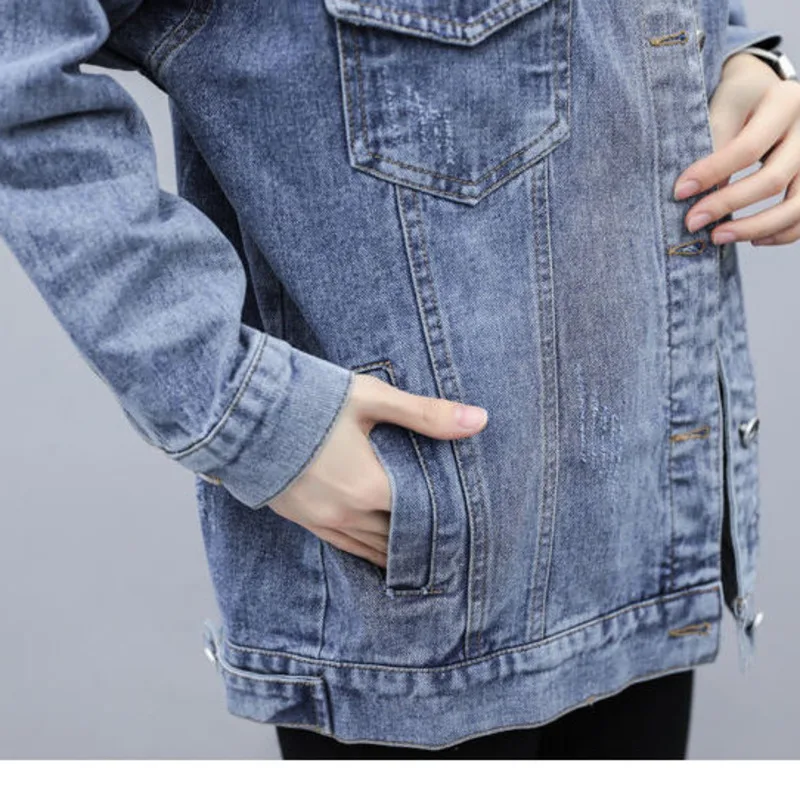 2021 Spring Autumn New Harajuku Style Denim Jacket Women's Korean Loose Long Sleeve Print Jeans Jacket Fashion Outerwear Coats
2021 Spring Autumn New Harajuku Style Denim Jacket Women's Korean Loose Long Sleeve Print Jeans Jacket Fashion Outerwear Coats