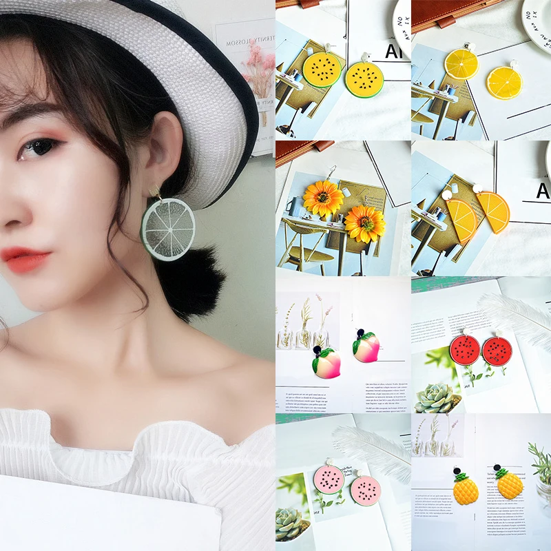 Women Girls Fruit Earring Ear Stud Resin Dangle Jewelry Gift Ladies Cartoon Exaggeration Lemon Orange Sweet Simulation Fashion
Women Girls Fruit Earring Ear Stud Resin Dangle Jewelry Gift Ladies Cartoon Exaggeration Lemon Orange Sweet Simulation Fashion
