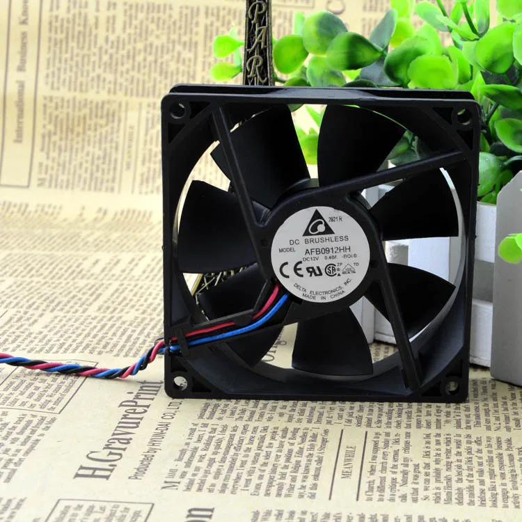 Для DELTA 9225 fan 92*92*25 AFB0912HH 12V 0.4A подшипниковый вентилятор|Кулеры и системы охлаждения