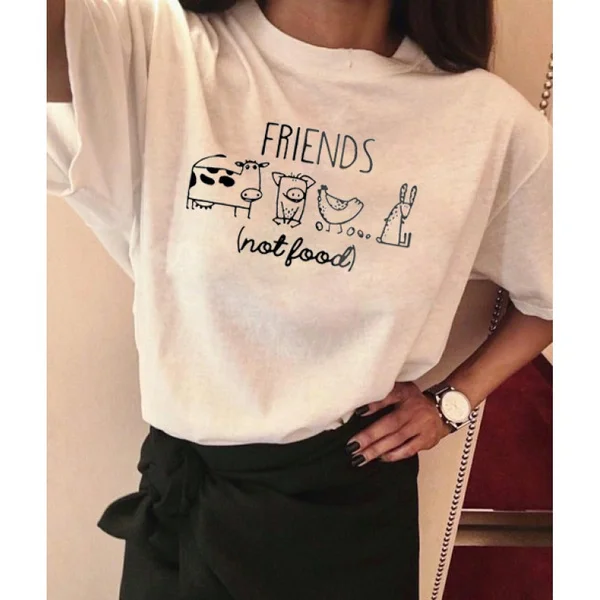 Cool Shirt Friends Not Food Vegan T-Shirt Funny Vegan Shirt Vegan Vibes Shirt Unisex Women Graphic Hipster Tees
Cool Shirt Friends Not Food Vegan T-Shirt Funny Vegan Shirt Vegan Vibes Shirt Unisex Women Graphic Hipster Tees