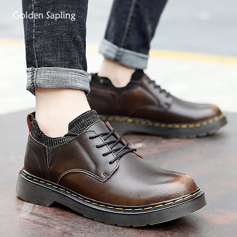 Golden Sapling Vintage Formal Men Flats Fashion Sewing Handmade Casual Shoes Height Increasing Platform Retro Men's Leisure Shoe
Golden Sapling Vintage Formal Men Flats Fashion Sewing Handmade Casual Shoes Height Increasing Platform Retro Men's Leisure Shoe